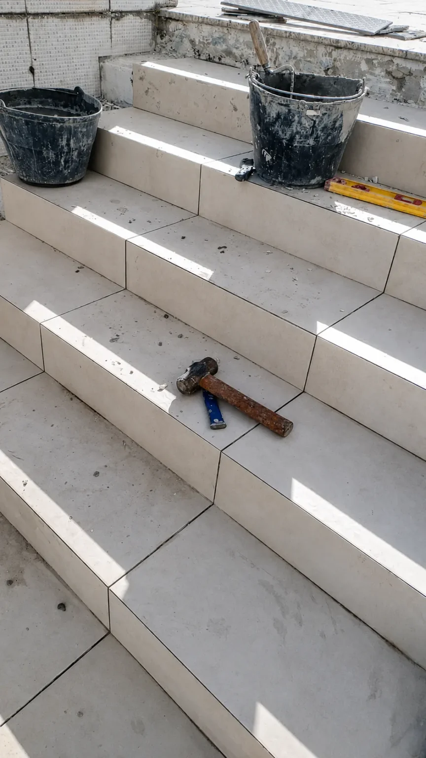 Recuperação da arquibancada e da escadaria